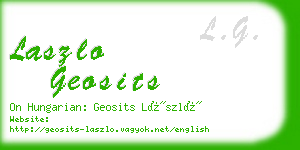 laszlo geosits business card